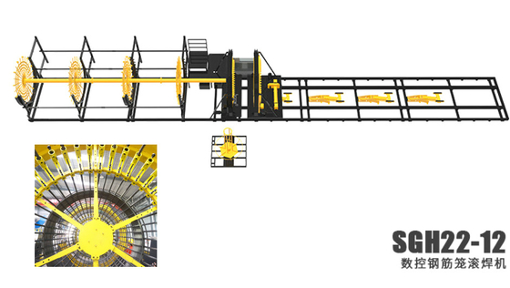 Soldadora automática de la jaula de la pila 15T 2.8m/Min High Dimensional Accuracy