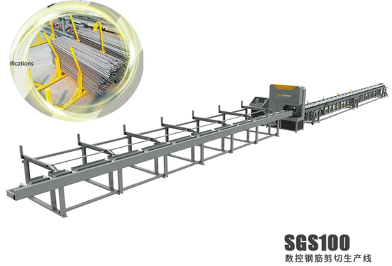comprar La barra de acero del CNC esquila la línea SGS 100 de Shearline del Rebar de los 28m×3m×2m online manufacture
